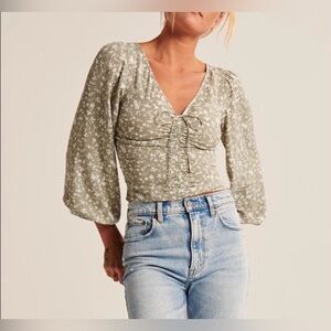Abercrombie & Fitch Sage Floral Blouse